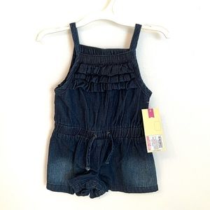 NEW Newborn Chambray Ruffle Romper